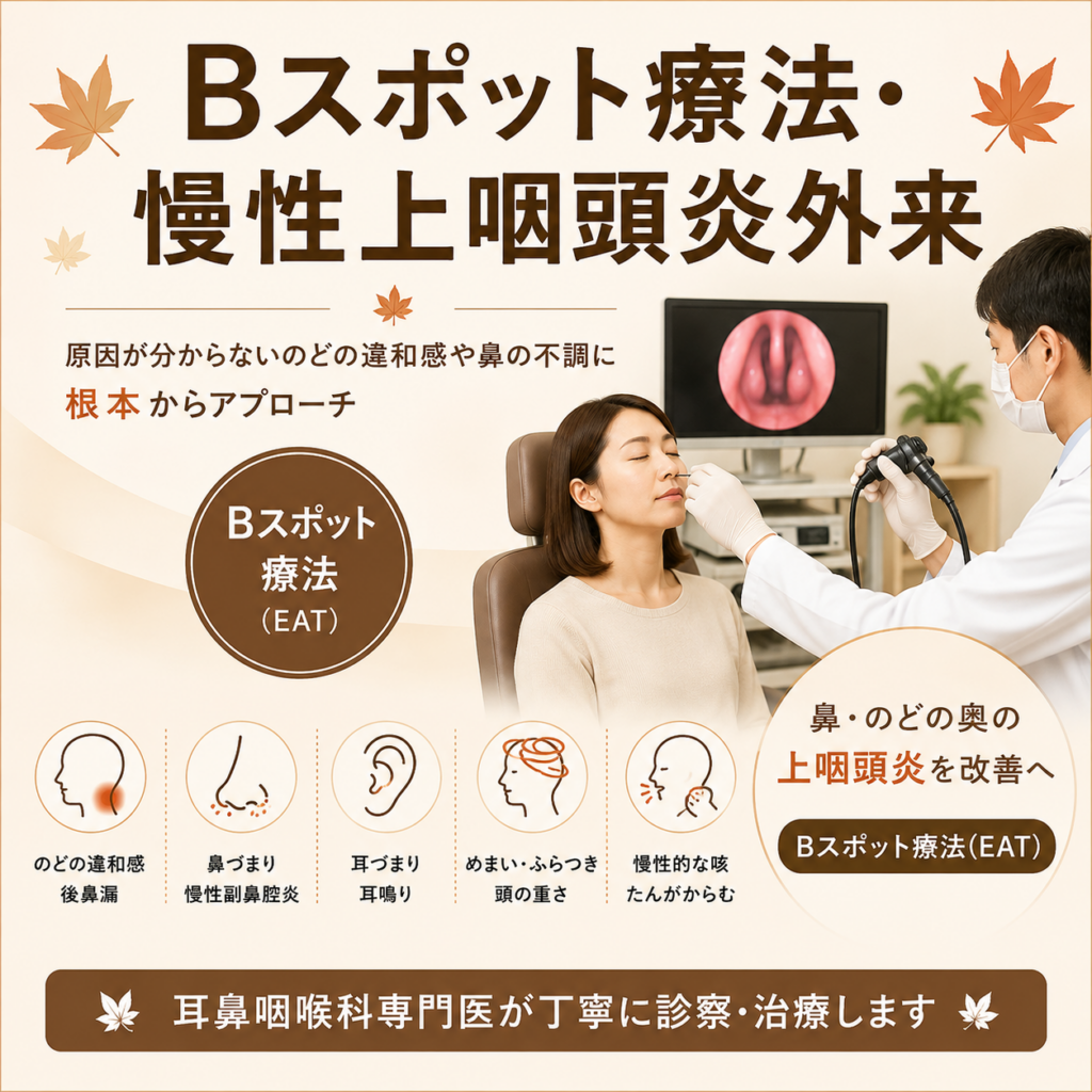 Bスポット療法・慢性上咽頭炎外来｜治療、薬について｜コラム｜楓みみ